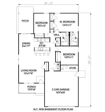 Bungalow Style House Plan 3 Beds 2