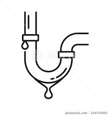 Plumbing Service Icon Of Water Pipe