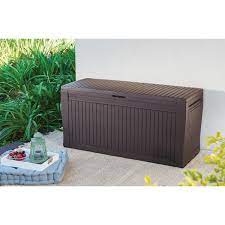 Keter Comfy 71 Gallon Outdoor Storage Deck Box Brown