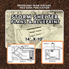 Vintage Storm Shelter Plans Blueprint