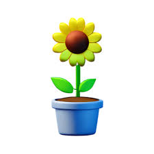 Flower Pot 3d Rendering Icon