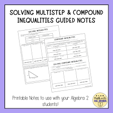 Guided Notes For Algebra 2