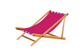 Summer Lounge Chairs Flat Icon Red