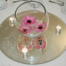Clear Mirror Base For Centerpieces
