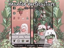 House Plant Ghostie Aesthetic Icon Pack