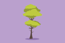 Graphic Flat Design Drawing Green Trees
