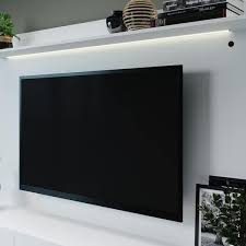 Wall Mounted Entertainment Center With Tv Panel By Naomi Home White