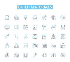 Build Materials Linear Icons Set