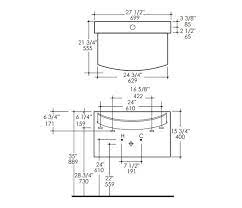 27 5 Lacava Block Wall Mount Sink W