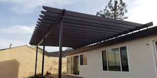 Roof Mount Brown Lattice Patio Cover