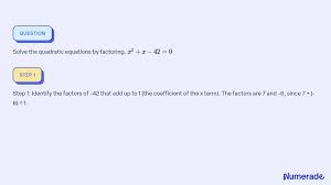 Solved Solve The Quadratic Equations By