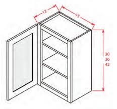 Wall Cabinet 15 X 42 Glass Door
