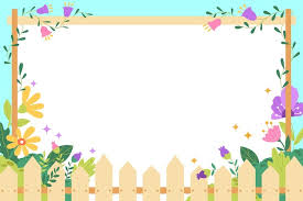 Hand Drawn Spring Background With Fence
