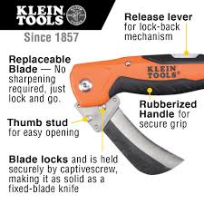 cable skinning utility knife with