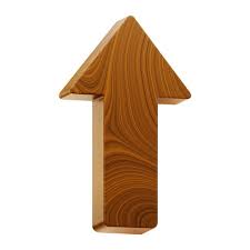 Premium Wooden Arrow Sign Icon 3d