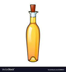 Golden Olive Oil Bottle Icon Cartoon