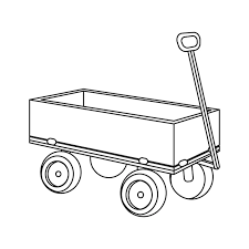 Carts For Gardening Simple Linear Icons