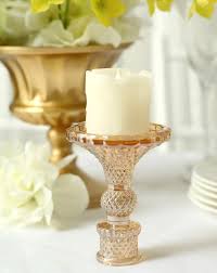 Six 4 Gold Glass Taper Candle Holder