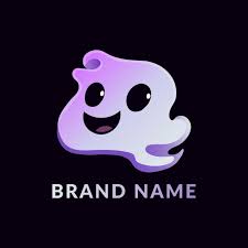 Cute Happy Ghost Logo Icon For Brand