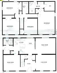Floor Plan Two Story Rectangular House