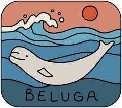 Muzemerch Beluga Whale Vinyl Sticker
