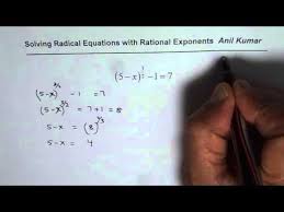 Solve Radical Equations With Rational