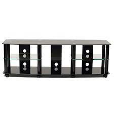 Transdeco Black Glass And Metal Tv