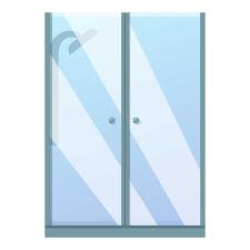 Glass Shower Stall Vector Icon