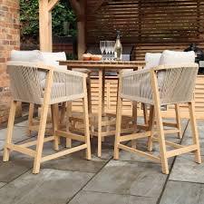 Roma Bar Set With High Dining Chairs