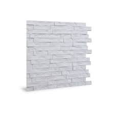 Innovera Décor Ledge Stone White 3d Wall Panel 9 Pc