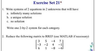 Solved Exercise Set 21 Write Systems