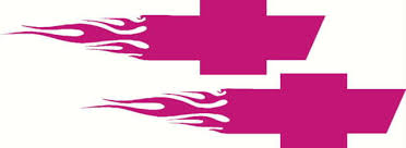 Flames Pink Front Car Truck Decals