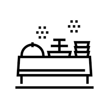 Buffet Table Vector Art Icons And
