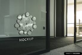 Dorr Glass Logo Mockup Psd Graphic By