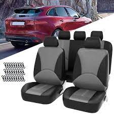 9pc Car Seat Cover Pu Leather Protector