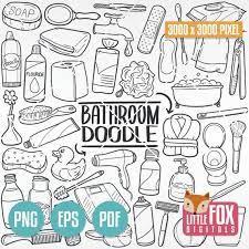 Bathroom Doodle Icon Vectors Toilete