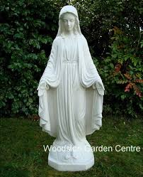 Large Marble Resin Virgin Mary Garden