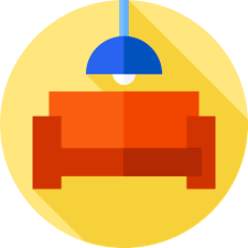 Sofa Flat Circular Flat Icon