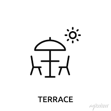 Terrace Icon Vector Cafe Sign Symbol