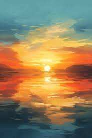 Sunset Painting Images Free