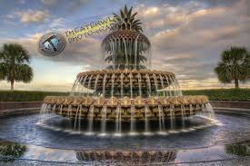 Charleston Pineapple Fountain Icon Fine