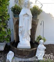 Marble Statues Our Lady Praying In