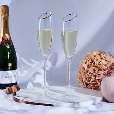 Elegance Stemmed Champagne Flutes Set
