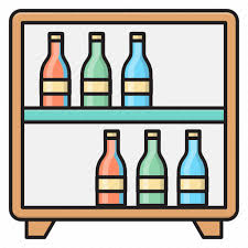 Bar Bottles Shelf Wine Icon