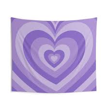 Purple Hearts Indie Tapestry Aesthetic