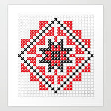 Traditional Icon Pixel Art Print By