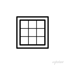 Square Window Icon Element Of Door