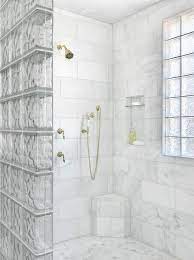 Glass Block Shower Partition