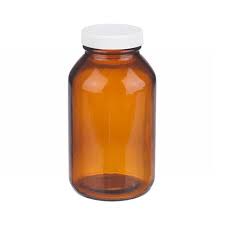 Wide Mouth Amber Glass Bottles