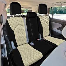 Neoprene Custom Fit Seat Covers For 2020 2024 Toyota Highlander Beige Full Set